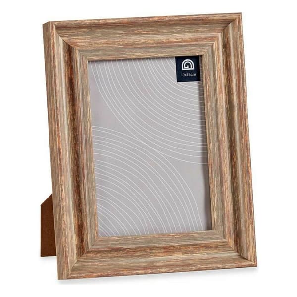 Fotoram 19 x 2 x 24 cm Glas Trä Brun Koppar Plast (6 antal)