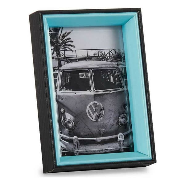 Fotoram 3 x 17 x 12 cm Glas Svart Blå Trä MDF (6 antal)