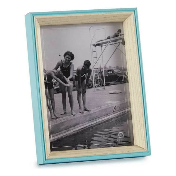 Fotoram Glas Blå Vit 3 x 20 x 15 cm Trä MDF (6 antal)