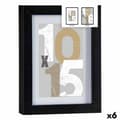 Pikkukuva 1 / 2: Kuvakehys 16 x 21 x 2,5 cm Musta Lasi Puu MDF (6 osaa)