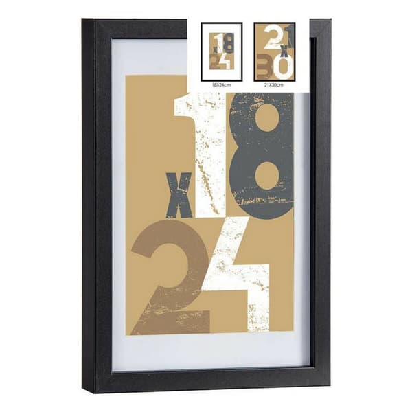 Kuvakehys 24 x 2,5 x 32,5 cm Musta Lasi Puu MDF (6 osaa)