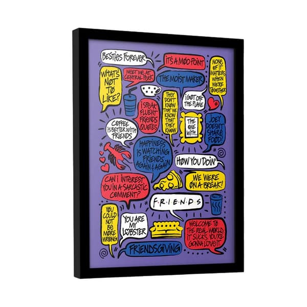 Friends 30 Years Quotes Framed Poster