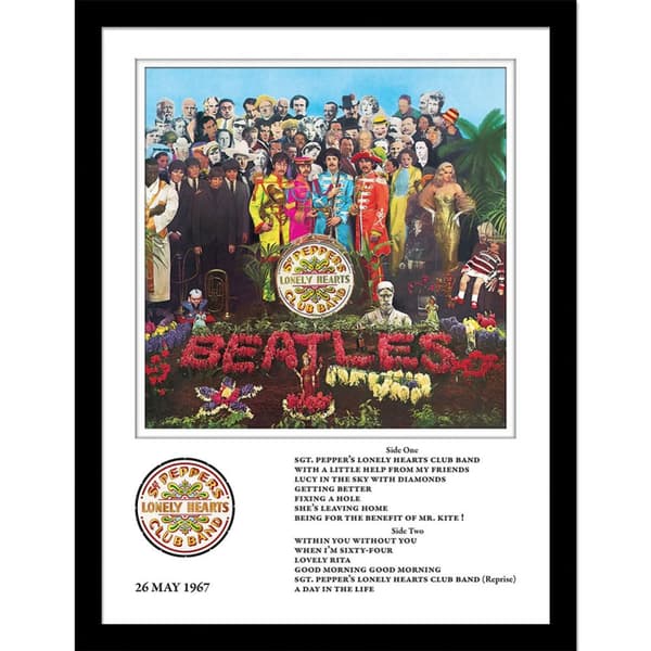 The Beatles Sgt Peppers Lonely Hearts Club Band Framed Print Multicoloured 40cm x 30cm