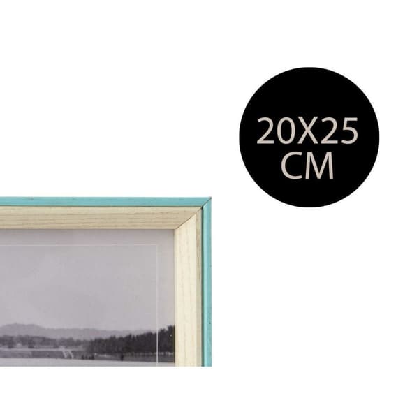 Fotoramme Blå Lys brun Krystal Hvid 3 x 27 x 22 cm Træ MDF