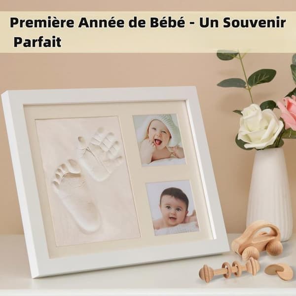 Kreativ babyhand- och fotavtrycksram Baby Memorial fotoram rumsdekor