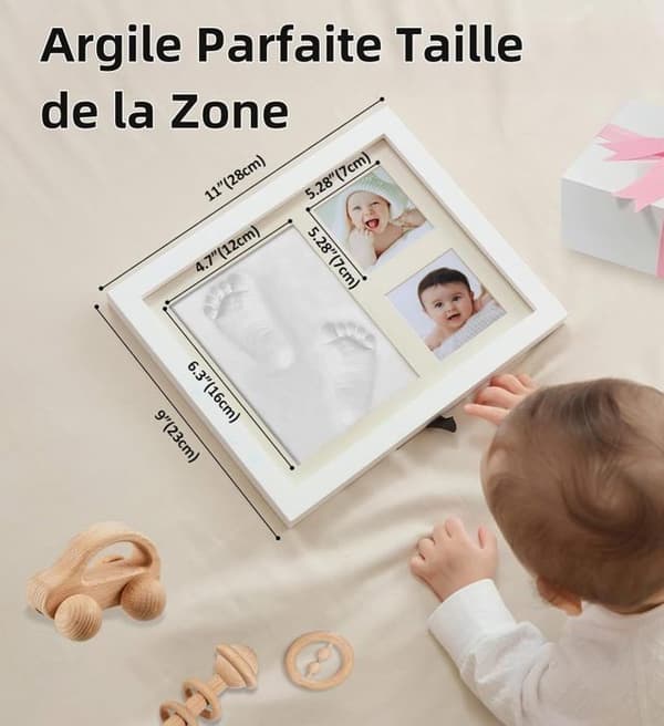 Kreativ babyhand- och fotavtrycksram Baby Memorial fotoram rumsdekor