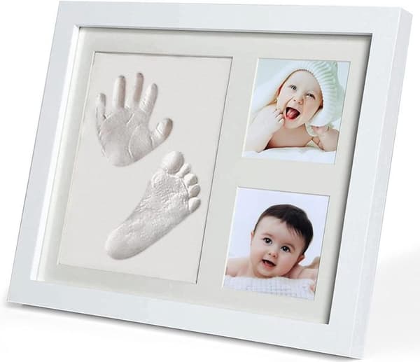 Kreativ babyhand- och fotavtrycksram Baby Memorial fotoram rumsdekor