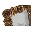 Miniatyrbillede 2 af 2: Fotoramme DKD Home Decor Gylden Harpiks Roser Romantisk 15,5 x 3,2 x 20,3 cm
