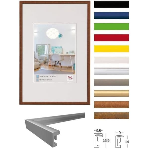 Walther KV015B Ny Livsstil Plast Fotoram. Vit 30 x 45 cm