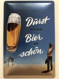 Miniatyrbild 2 av 2: Schatzmix väggdekorationsobjekt - GG-1-FA0171 - Metallväggplakett Durst ölmotiv är dekorerad med öl 20 x 30 cm