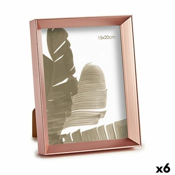 Kuvakehys 17,3 x 3,3 x 22,3 cm Pinkki Kupari Muovinen Lasi (6 osaa)