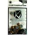 Miniatyrbild 1 av 2: Stjärnformad rund patch 9mm brons 24 stycken