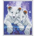 Miniatyrbild 4 av 4: Akrylmålning - Diamantmålning Bildram Kristallkonst - 21x25cm Tiger Cubs
