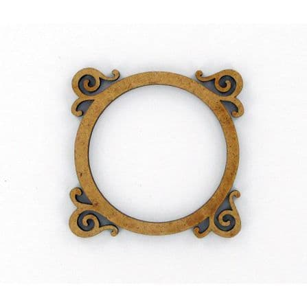 Volute rund ram - - MDF - 5,5 x 5,5 cm - Terra...