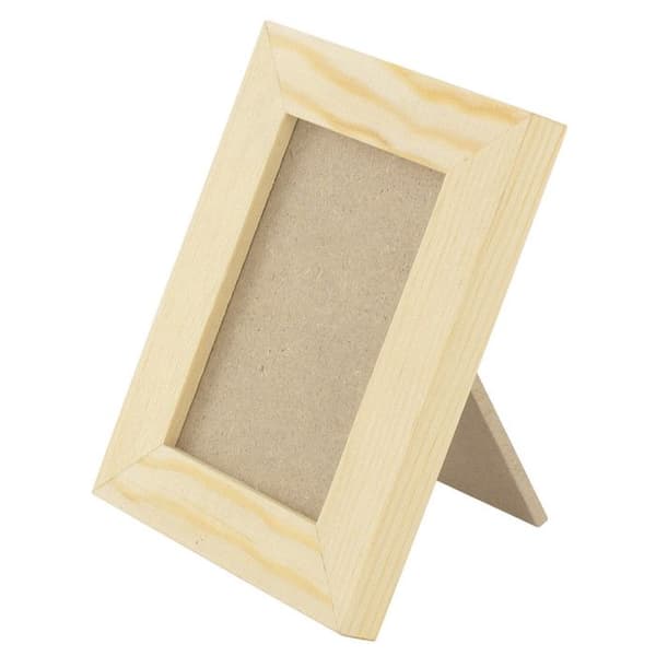 Fotrahållare - MegaCrea - 10 x 8 cm - Trä - Beige - Rektangulär