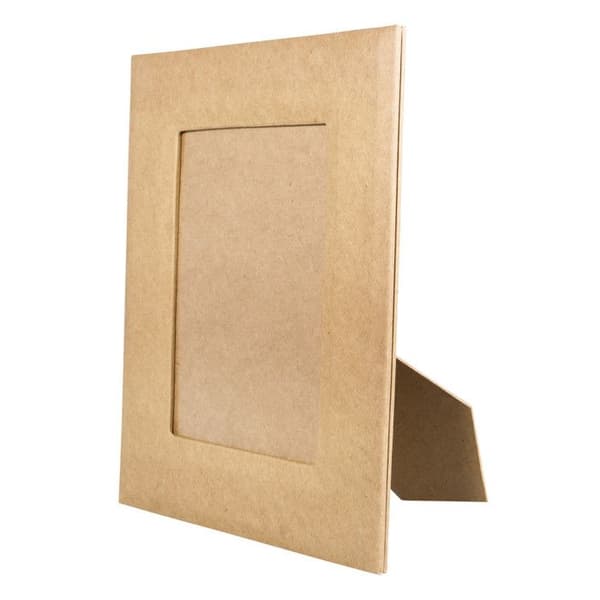 Pap.mâché fotoram, FSC Recycled 100 %, 14,5x20x0,7cm, med stöd+upphängning