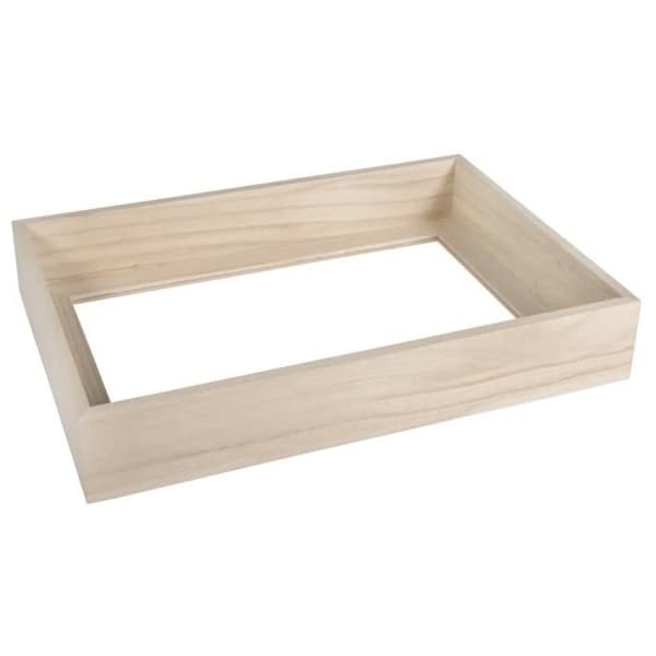 Träram med akrylglas 30cm - Rayher Beige - Rektangulär - Blandad