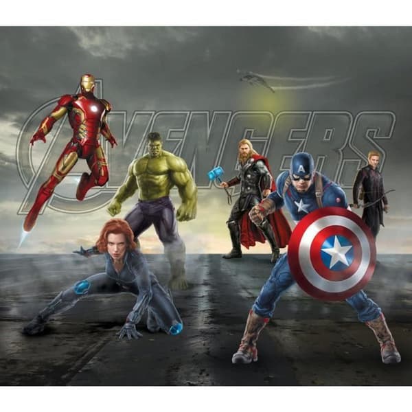 Voile gardiner - Marvel - Captain America and the Avengers - 180x160 cm - Rektangulär - Barn