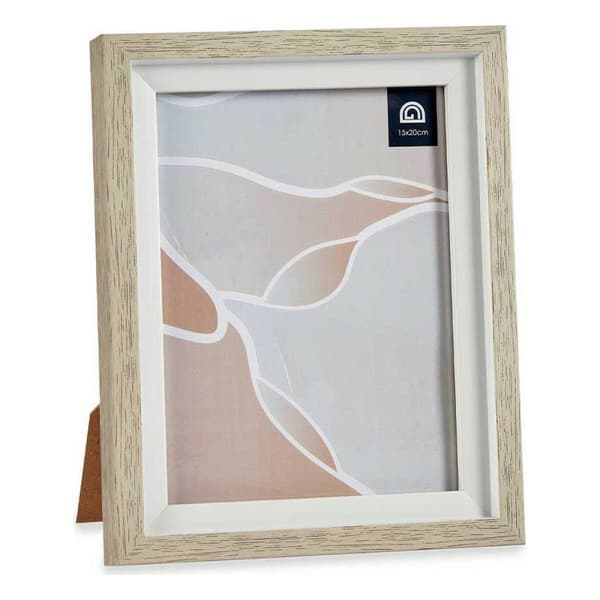 Fotoramme 18,8 x 23,8 x 2 cm Krystal Beige Hvid Plastik (6 enheder)