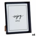 Miniatyrbillede 1 af 2: Fotoramme 22,2 x 3,5 x 27,3 cm Sort Plastik Glas (6 enheder)