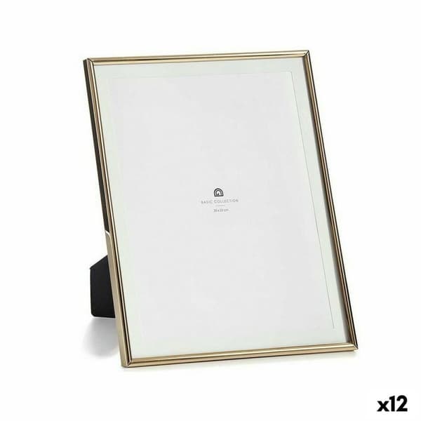Kuvakehys Kullattu Kristalli Teräs (15,5 x 28 x 22,9 cm) (12 osaa)