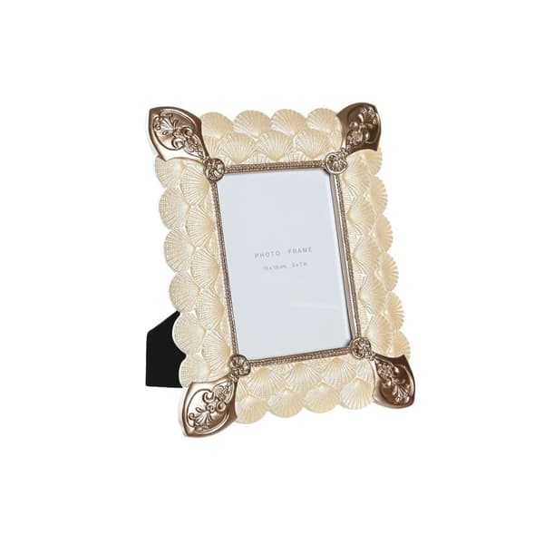 Kuvakehys DKD Home Decor 22,8 x 2,6 x 28,6 cm Kristalli Kupari Valkoinen Hartsi Romanttinen
