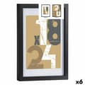 Pikkukuva 1 / 2: Kuvakehys 24 x 2,5 x 32,5 cm Musta Lasi Puu MDF (6 osaa)