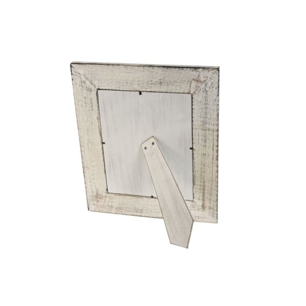 Fotoramme Home ESPRIT Hvit Naturell Krystall Treverk av mangotre Indianer 31,5 x 2 x 36,5 cm