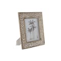 Miniatyrbilde 1 av 3: Fotoramme Home ESPRIT Hvit Naturell Krystall Treverk av mangotre Indianer 31,5 x 2 x 36,5 cm