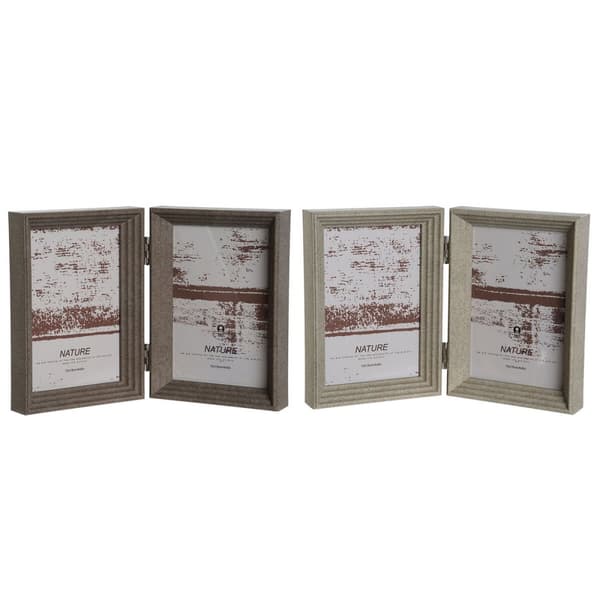 Fotoramme Home ESPRIT Brun Beige Krystall polystyren Urban 25 x 3 x 18 cm (2 enheter)