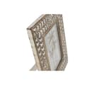 Miniatyrbilde 2 av 3: Fotoramme Home ESPRIT Hvit Naturell Krystall Treverk av mangotre Blomster Indianer 26,5 x 2 x 31,5 cm