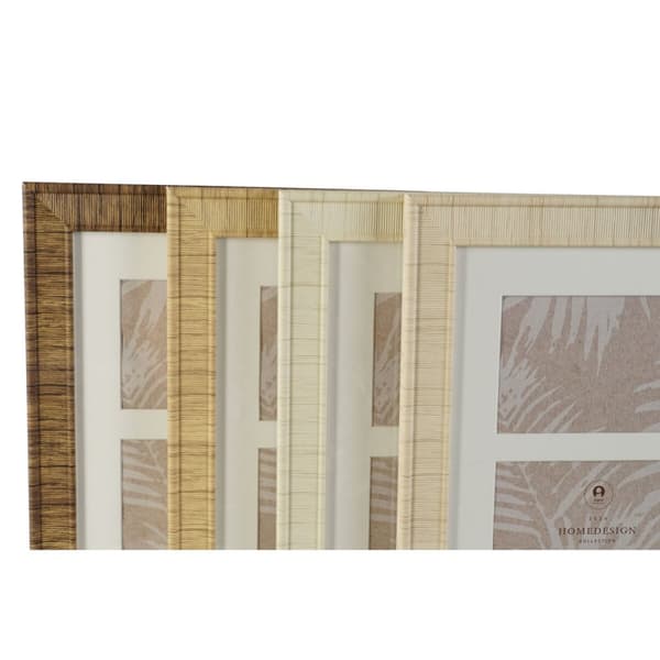 Kuvakehys Home ESPRIT Valkoinen Ruskea Beige Luonnollinen Kristalli polystyreeni Skandinaavinen 26 X 2 X 44 cm (4 osaa)