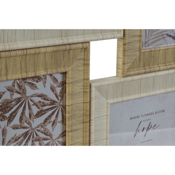 Kuvakehys Home ESPRIT Beige Luonnollinen Kristalli polystyreeni Skandinaavinen 36 X 2 X 36 cm
