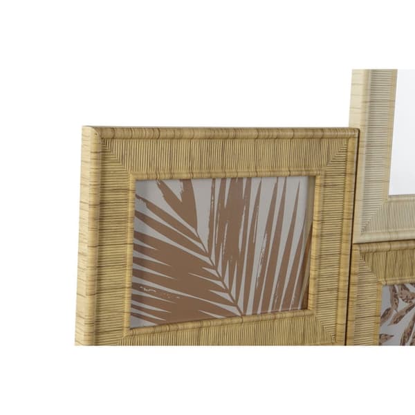 Kuvakehys Home ESPRIT Beige Luonnollinen Kristalli polystyreeni Skandinaavinen 60 X 2 X 59 cm