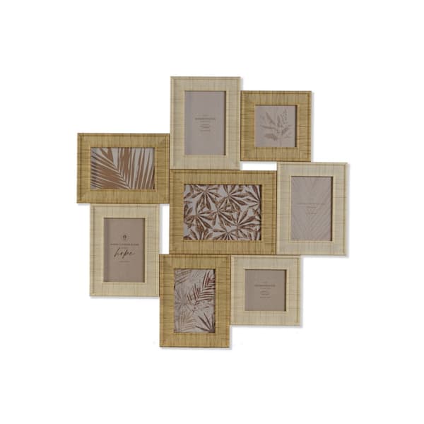 Kuvakehys Home ESPRIT Beige Luonnollinen Kristalli polystyreeni Skandinaavinen 60 X 2 X 59 cm