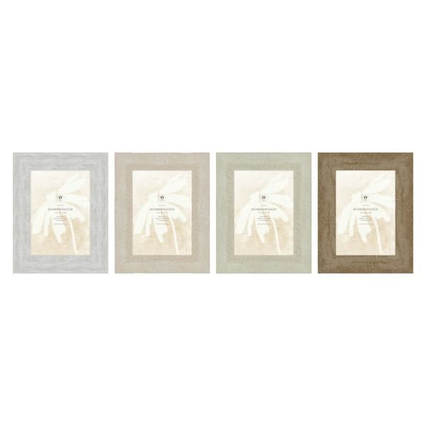 Kuvakehys Home ESPRIT Valkoinen Beige Kristalli polystyreeni Scandi 19 x 2 x 24 cm (4 osaa)
