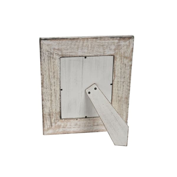 Fotoramme Home ESPRIT Hvid Natur Krystal Mangotræ Indianer mand 26,5 x 2 x 31,5 cm