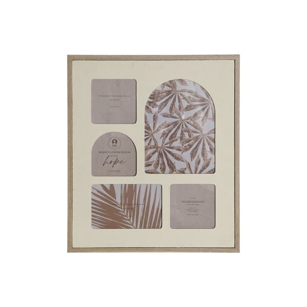 Kuvakehys Home ESPRIT Beige Kristalli Puu MDF Skandinaavinen 34 X 2 X 39 cm