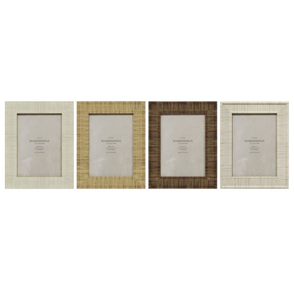 Kuvakehys Home ESPRIT Beige Luonnollinen Kristalli polystyreeni Scandi 18,5 x 2 x 23,5 cm (4 osaa)