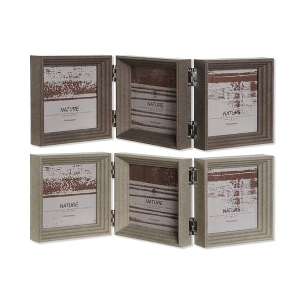 Kuvakehys Home ESPRIT Ruskea Beige Kristalli polystyreeni 38 X 3 X 12 cm (2 osaa)