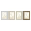 Pikkukuva 1 / 3: Kuvakehys Home ESPRIT Valkoinen Beige Kristalli polystyreeni Scandi 19 x 2 x 24 cm (4 osaa)