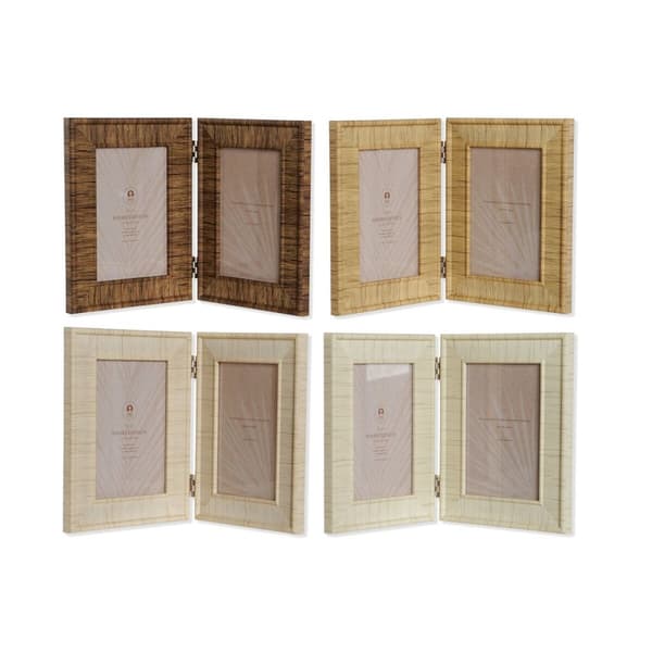Kuvakehys Home ESPRIT Ruskea Beige Luonnollinen Norsunluu Kristalli polystyreeni Skandinaavinen 31 X 2 X 21 cm (4 osaa)