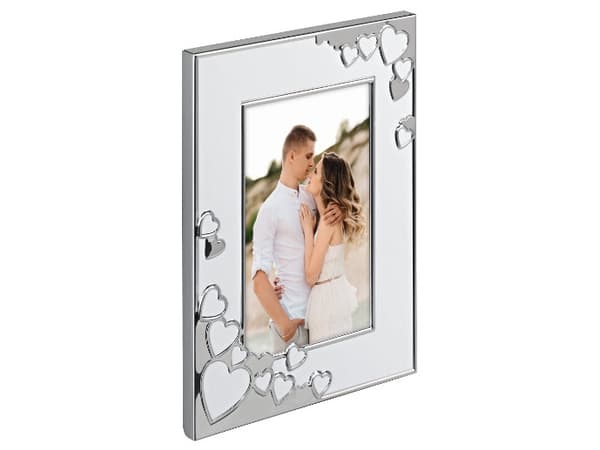 Hama Valentine, Enkel bilderamme, Aluminium, Hvit, Bord, Vegg, 13 x 18 cm, Rektangulær