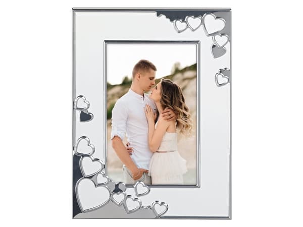 Hama Valentine, Enkel bilderamme, Aluminium, Hvit, Bord, Vegg, 13 x 18 cm, Rektangulær