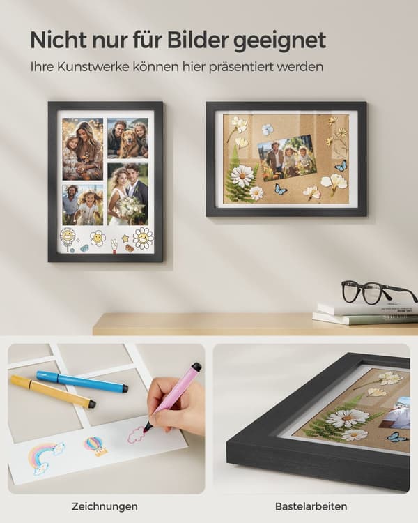 Fotoramme - A4 - For flere fotos - Aszwart