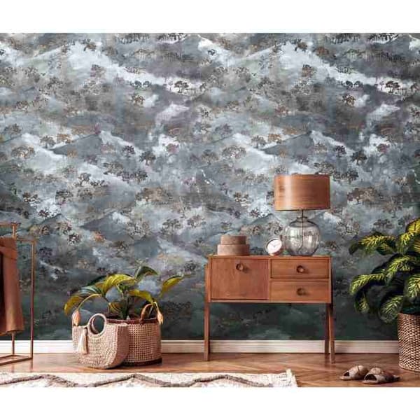 Tapet - A.S. CREATION - The Wall 2 - Naturmotiv - Grå och Blå - 1,59m x 2,80m