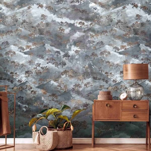 Tapet - A.S. CREATION - The Wall 2 - Naturmotiv - Grå och Blå - 1,59m x 2,80m
