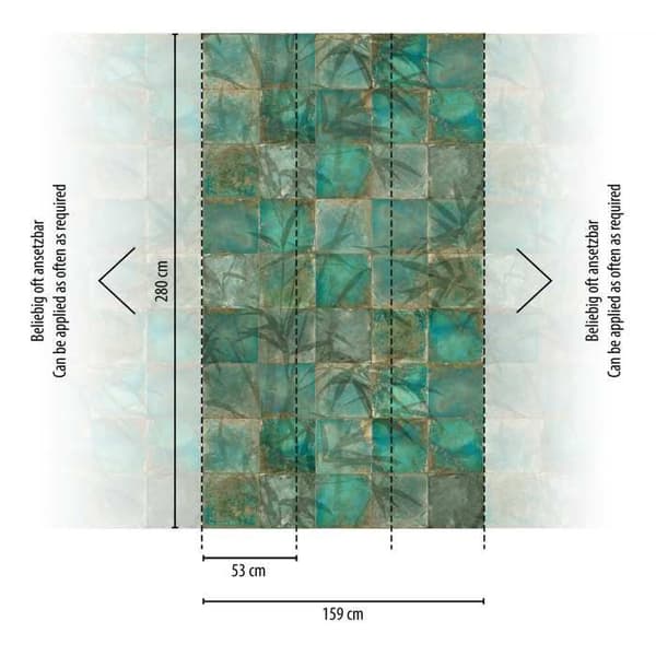 Tapet - A.S. CREATION - The Wall 2 - Naturmotiv - Trompe l'oeil - 1,59m x 2,80m