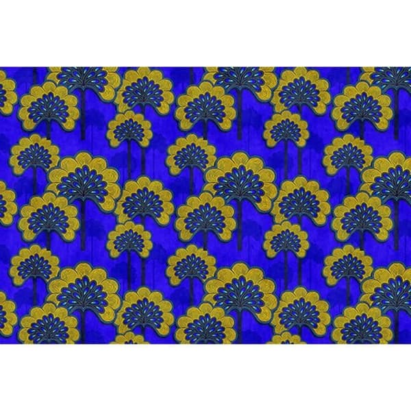 Fototapet Blommor M1-No.61380 - Tadessi - Digitaltryck - Blå - Gul - Modern - Abstrakt