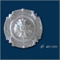 Miniatyrbild 2 av 5: PROVISTON Stuckros "No. 5" Polystryren Diameter 400 mm Vit Takros Dekoration väggdekoration